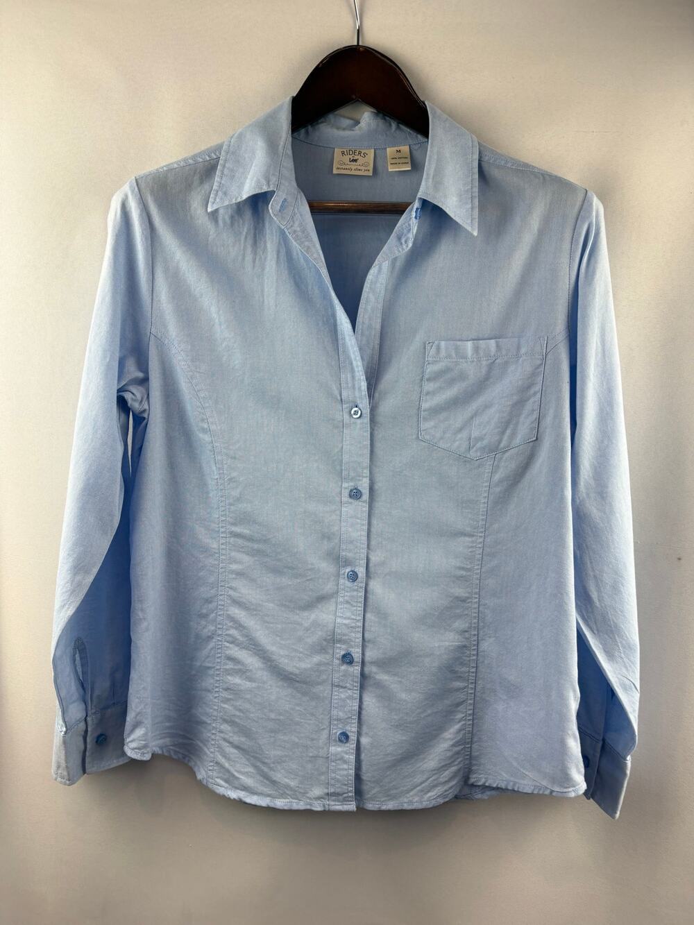 Women’s Riders by Lee Medium Light Blue Button Up Blouse